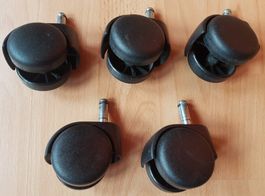 5 x MÖBEROLLEN / RÄDLI / LENKROLLEN DREHBAR