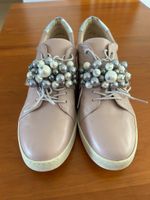 Glamuröse PETER KAISER Sneaker Perlen-Besatz, Rosé, Gr 41