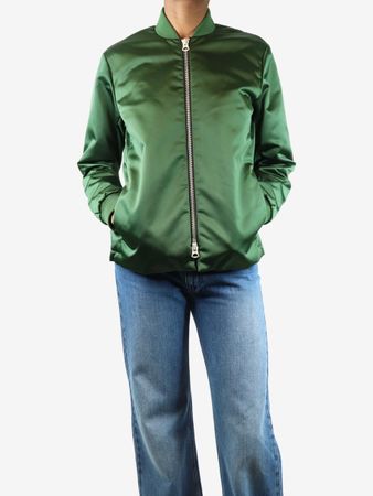 Grüne Acne Studios Bomberjacke Gr. 38 Satin