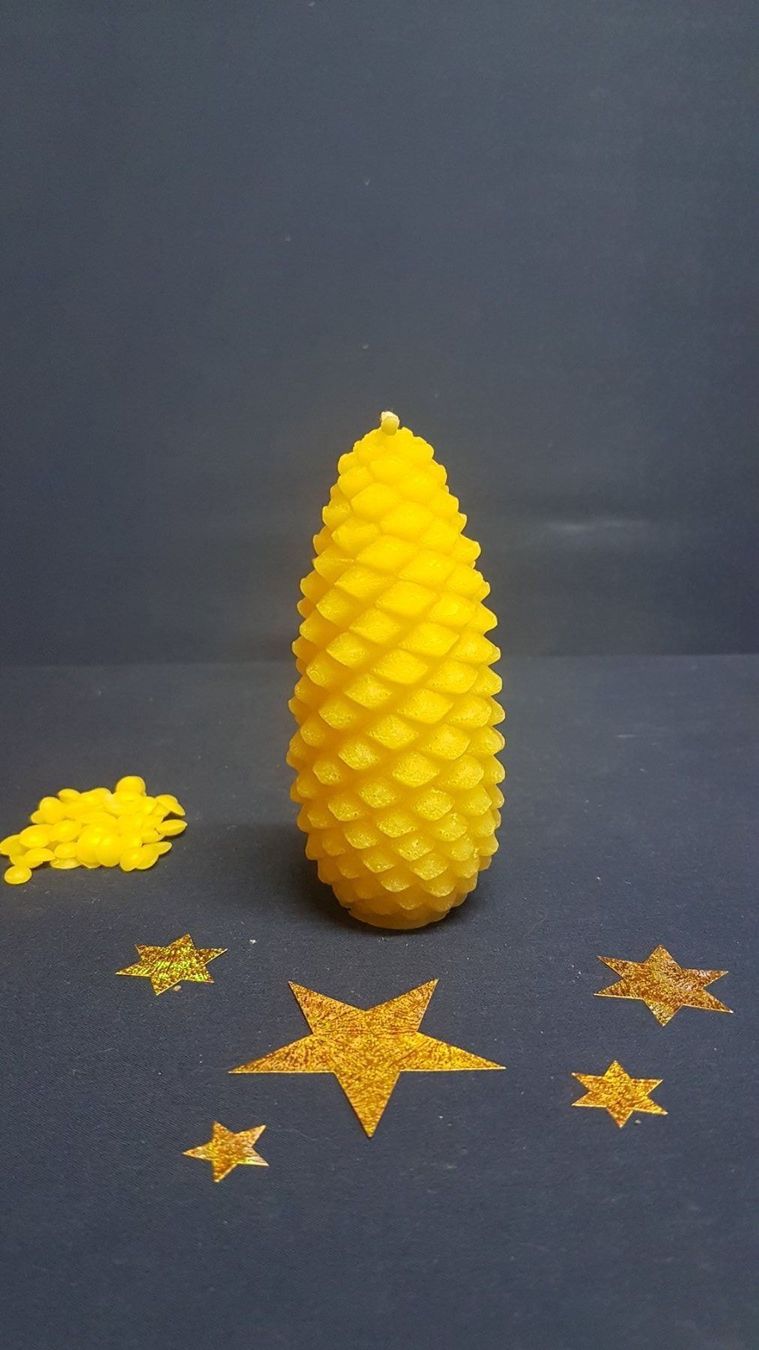 Candele di Natale: Bienenwachskerze, Tannzapfen – Nuovo (secondo la descrizione) da Jegenstorf venduto da pluesch94