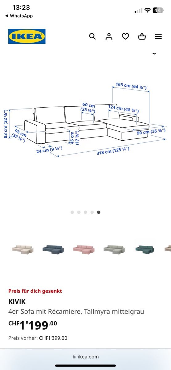 Sofas: Kivik Ikea Sofa – Gebraucht aus Küssnacht am Rigi von Wir-3 4