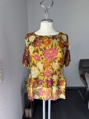 Damen Bluse Massimo Dutti Blumenmuster Grösse 36 neuwertig