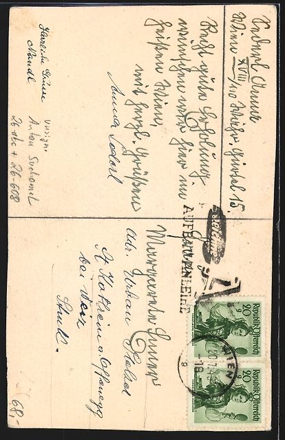 Cartoline postali: Handgemalt sign. Anton Suchomel: St. Kat – Usato da Berlin venduto da bartko-reher 1