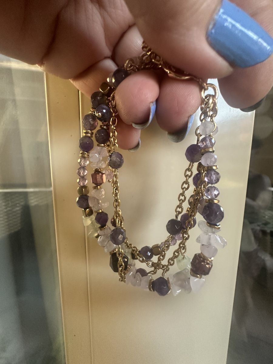 Bracciali & Braccialetti: Vierreihiges Armband mit Halbedelsteinen  – Nuovo e nell'imballaggio originale da Kriens venduto da Hortensie6 4