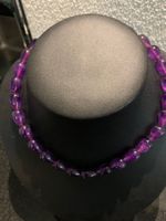 Halskette Edelstein Amethyst, Herzform