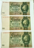 3 x Reichsbanknoten FÜNFZIG REICHSMARK 30. August 1924