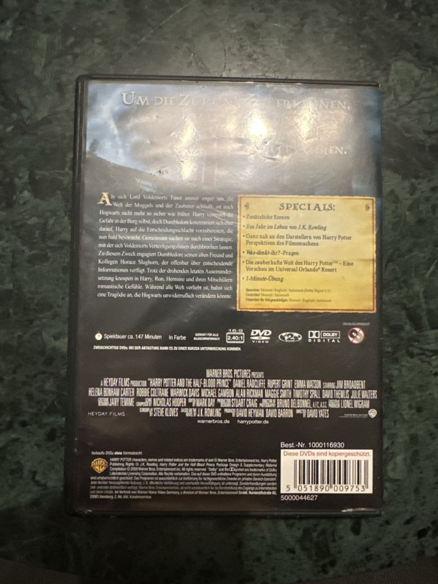 Tutti i DVDs: Harry Potter und der Halbblutprinz DVD – Usato da Ibach venduto da Viper39 1