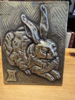 Bronzerelief Relief Bronze Hase Dürer Skulptur Figur Massiv