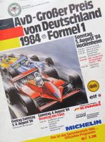Programm Formel 1 in Hockenheim von 1984 inkl. Eitrittskarte