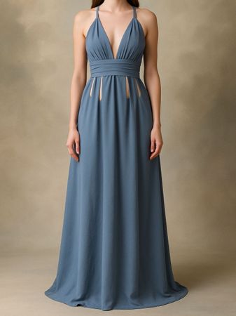 🌿 kleid Gr S M Abendkleid fest party blau damen Ausgang