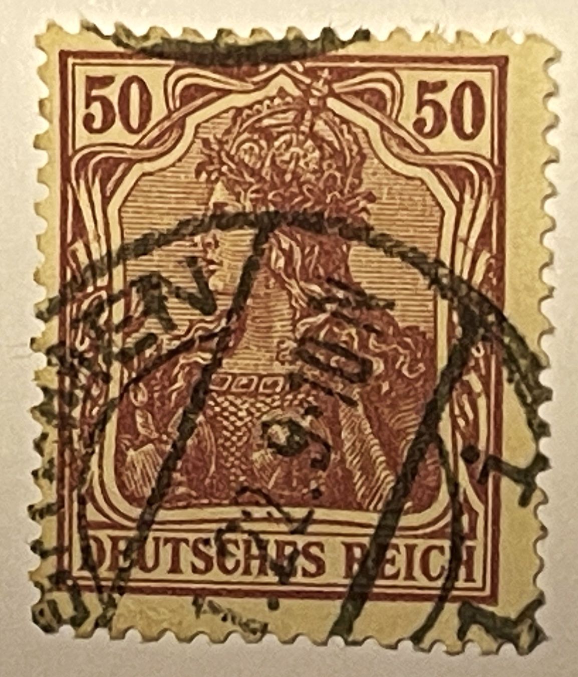 Tutti i francobolli: Deutsches Reich 50 Pfennig – Usato da Oftringen venduto da Vucki 1