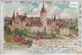 Gruss aus Zürich - Landesmuseum - Litho