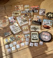 Route 66 Deko Set Blechschilder und Kleinteile