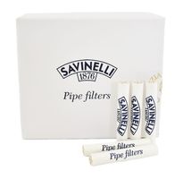 Savinelli Pfeifenfilter 6 mm mit Aktivkohle – 30 Stück