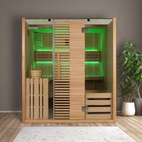 Traditionelle Sauna - HANNA - 180x150cm für 4 Personen