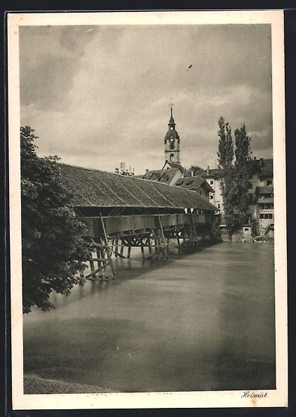 Cartes postales: AK Olten, Gedeckte Brücke, 1927 – D'occasion à Berlin par bartko-reher