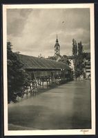 AK Olten, Gedeckte Brücke, 1927