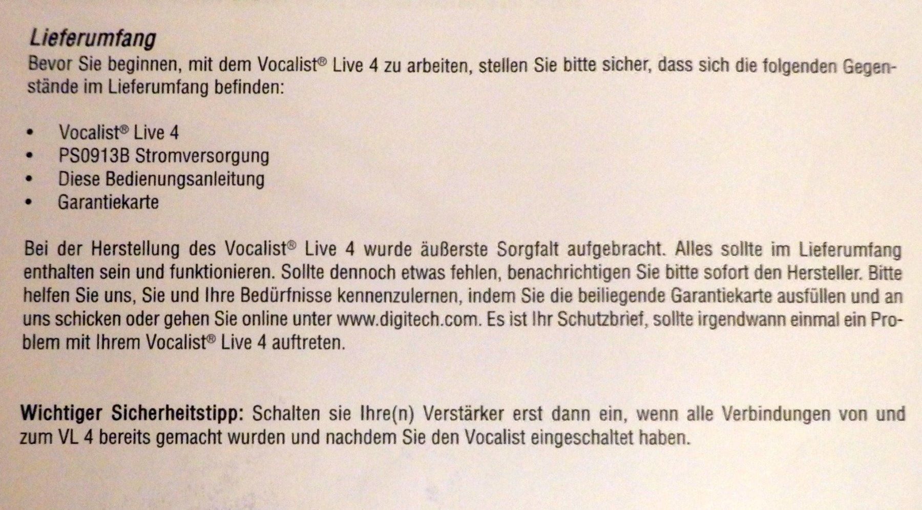 Mischpulte: TigiTech, Vocalist Live 4, Multi-Part – Neu (gemäss Beschreibung) aus Ueberstorf von dinbau 7