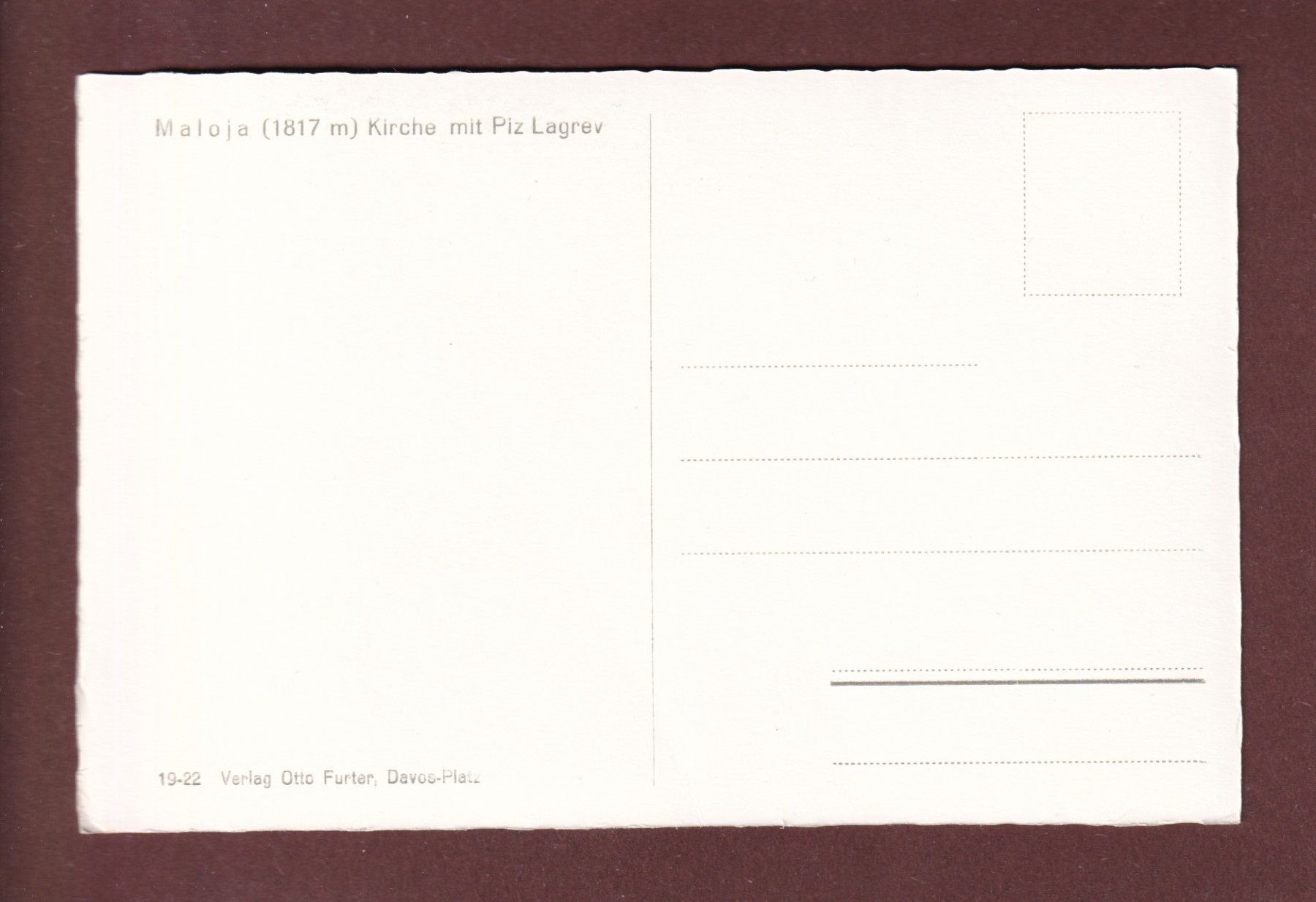 Cartoline postali: MALOJA - Kirche - Piz Lagrev – Usato da Pully venduto da nicecards-shop 1