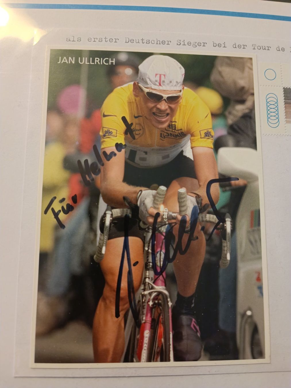 Autografi: Jan Ullrich - handsigniert & Sonderstempel – Usato da Menziken venduto da Artographs