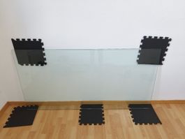 Glasscheibe, (ehemalig von einem Schreibtisch)