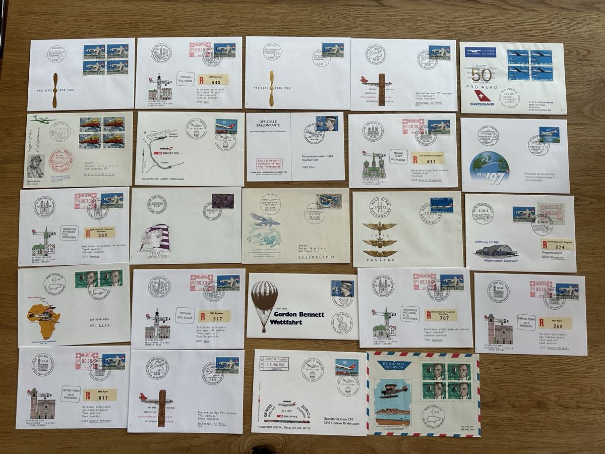 Tous les timbres: Schweiz - 24x Flugpost FDC – D'occasion à Schmitten / FR par Samsara169
