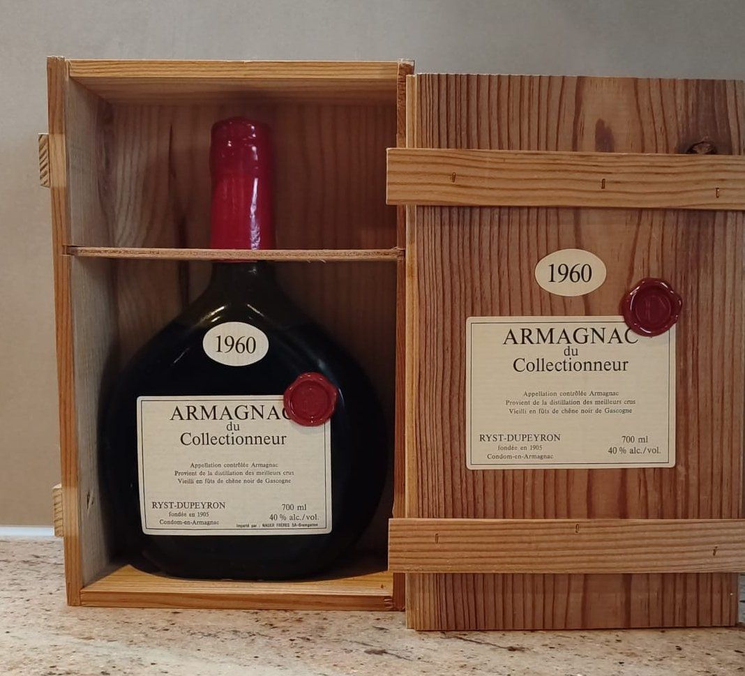 Bevande alcoliche: Armagnac Ryst-Dupeyron 1960 – Nuovo e nell'imballaggio originale da Auenstein venduto da Dronie-Mavic2