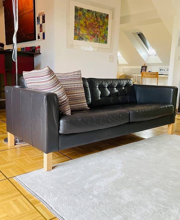 Sofas: Echt Ledersofa braun – D'occasion à Basel par Probono 1