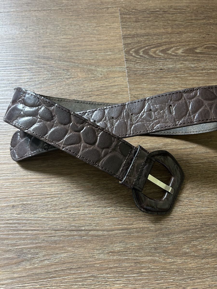 Cinture: Echtleder Gürtel mit Kroko Optik, Vintage Stil – Usato da Thundorf venduto da mar_dqc5 1
