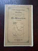 Carte Topographique Suisse 1908 - St-Maurice - 1:100.000
