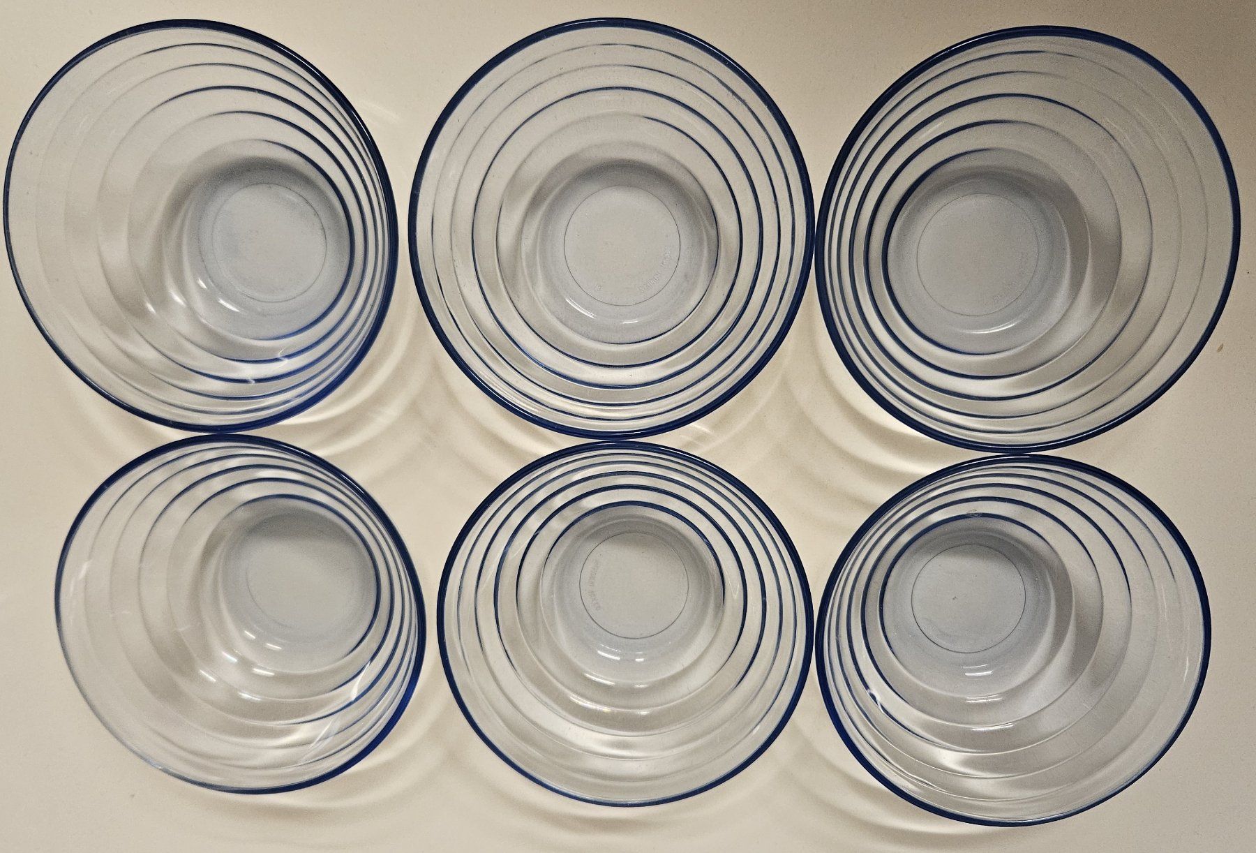 Ciotole: 6er Set Vintage Glas Dessertschalen, hellblau – Nuovo (secondo la descrizione) da Muttenz venduto da Gepard23 2