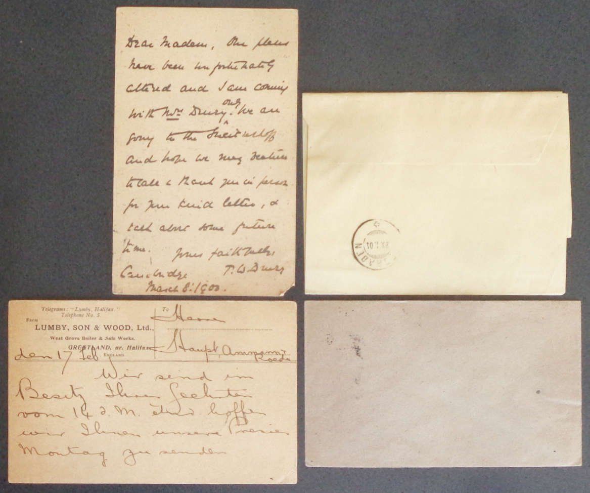 Tutti i francobolli: GB/UK: 4 Postal Items from 1900 to 1956 – Usato da Le Locle venduto da timbrettino 1