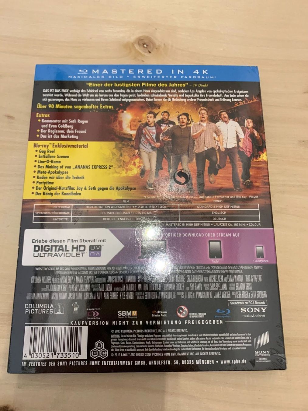 Tutti i DVDs: Das Ist Das Ende Blu-Ray NEU – Nuovo e nell'imballaggio originale da Dübendorf venduto da CellarSeller 1