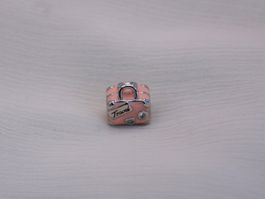 Charm "rosa Koffer" zu Pandora Silber 925