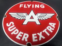 Flying A Super Extra Email schild, Durchmesser 20 cm