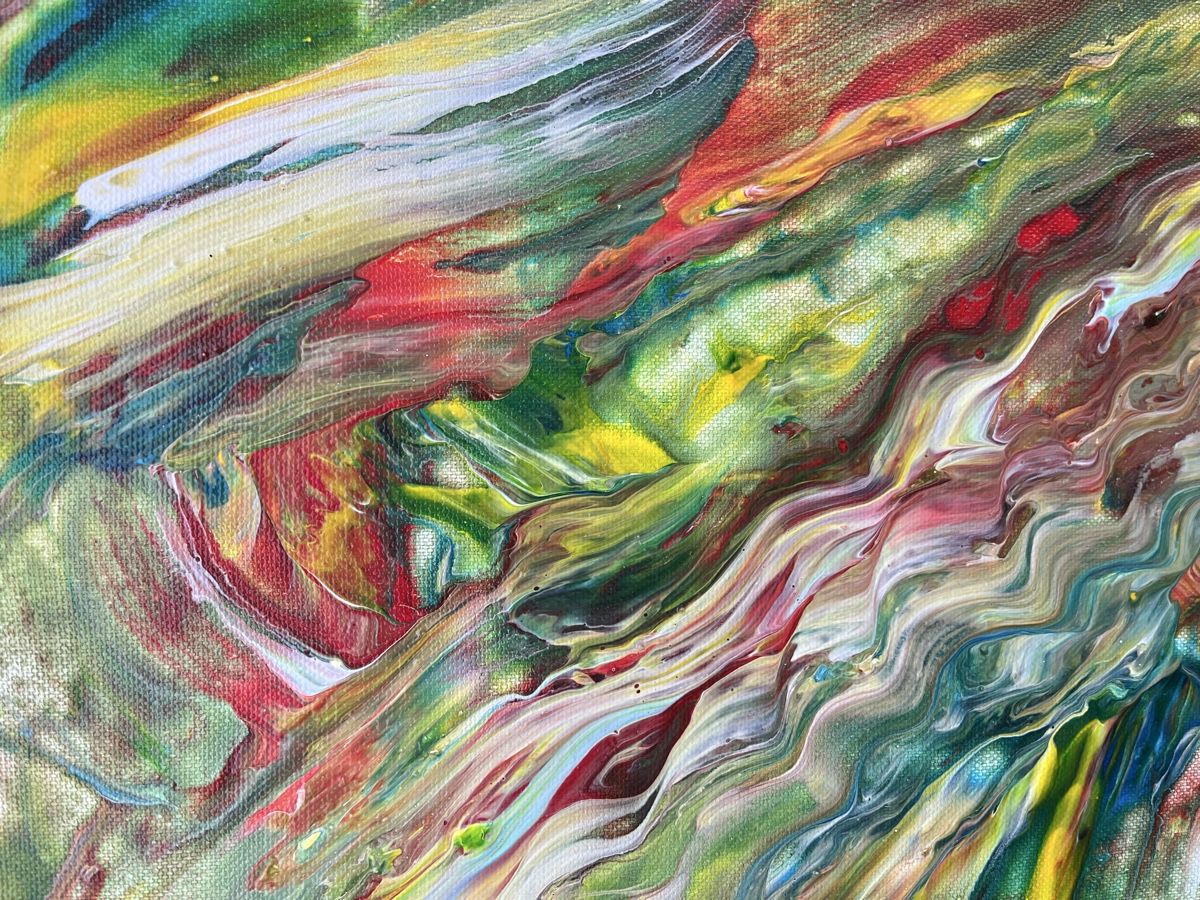 Gemälde: Abstraktes Gemälde, Acrylfarben, 30x40 cm, Unikat – Neu (gemäss Beschreibung) aus Hochdorf von Jasminurschel 2