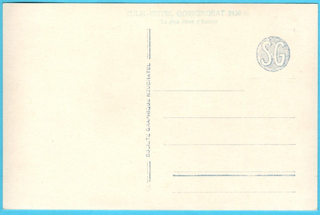 Cartoline postali: Gornergletscher Gornergrat Grenzgletscher 1924 – Usato da Zürich venduto da Sion2006 1
