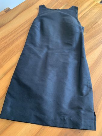 ALBERTO FABIANI Seidenkleid Etuikleid schwarz Gr. 34