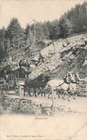 Oberalppass GR Postkutsche auf der Alpenstrasse Sorgfalt
