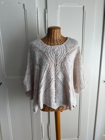 CREAM - Strickponcho Oberteil beige oversized XL/XXL