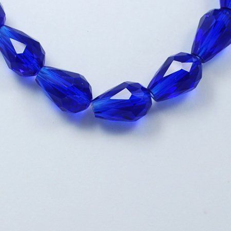 Perle (finte): 10 Tropfen Glas blau 15x10mm – Nuovo (secondo la descrizione) da Alpnachstad venduto da perlengaby 1