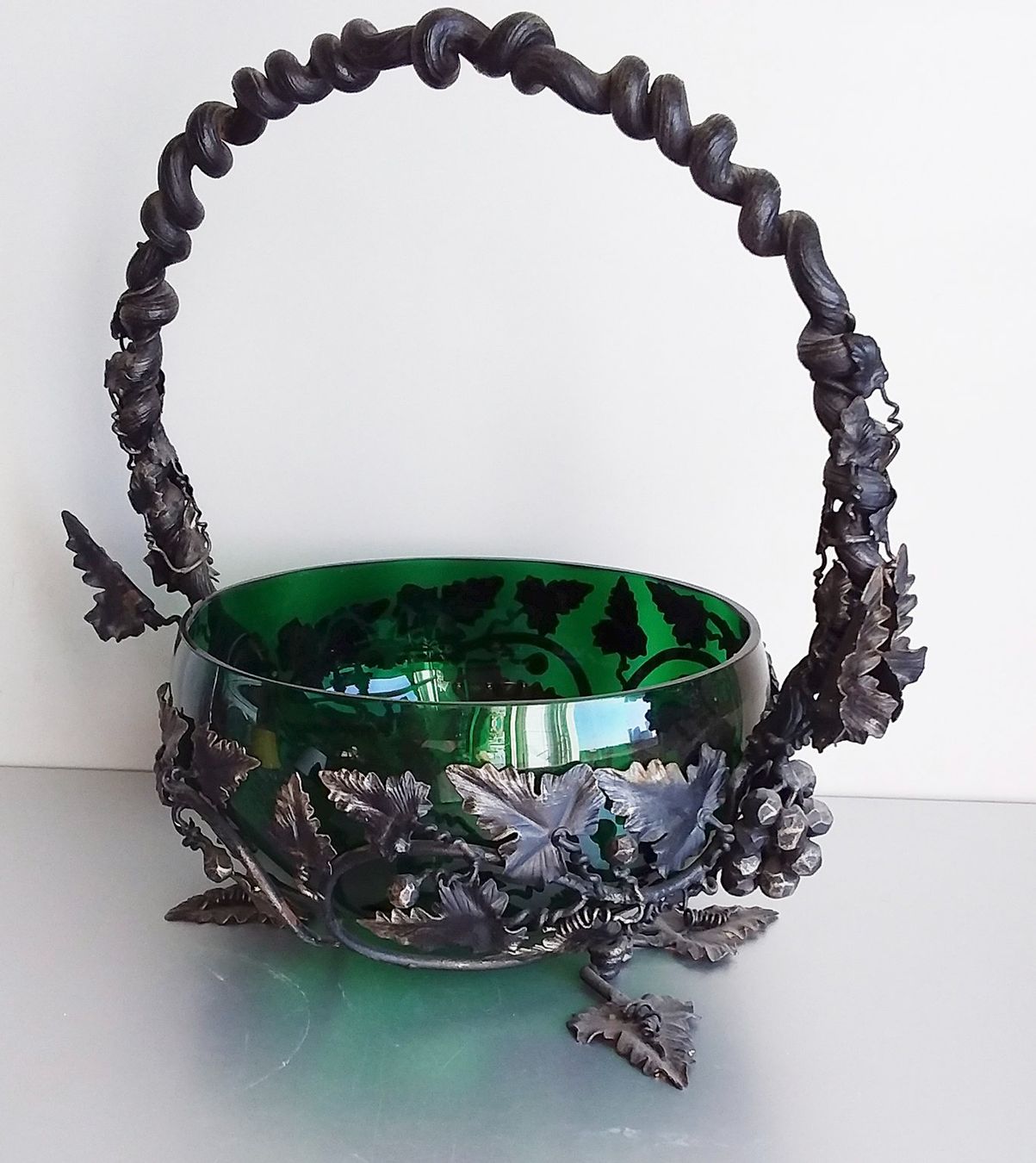Schalen: Raro e bel centrotavola in ferro battuto e vetro – Neu (gemäss Beschreibung) aus Lugano von Maurizio_Collector 1