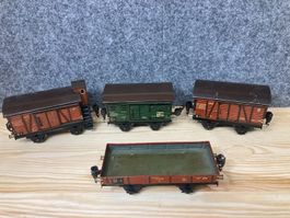 4er Set Märklin Spur Güterwagen offen u. gedeckt Bremserhaus