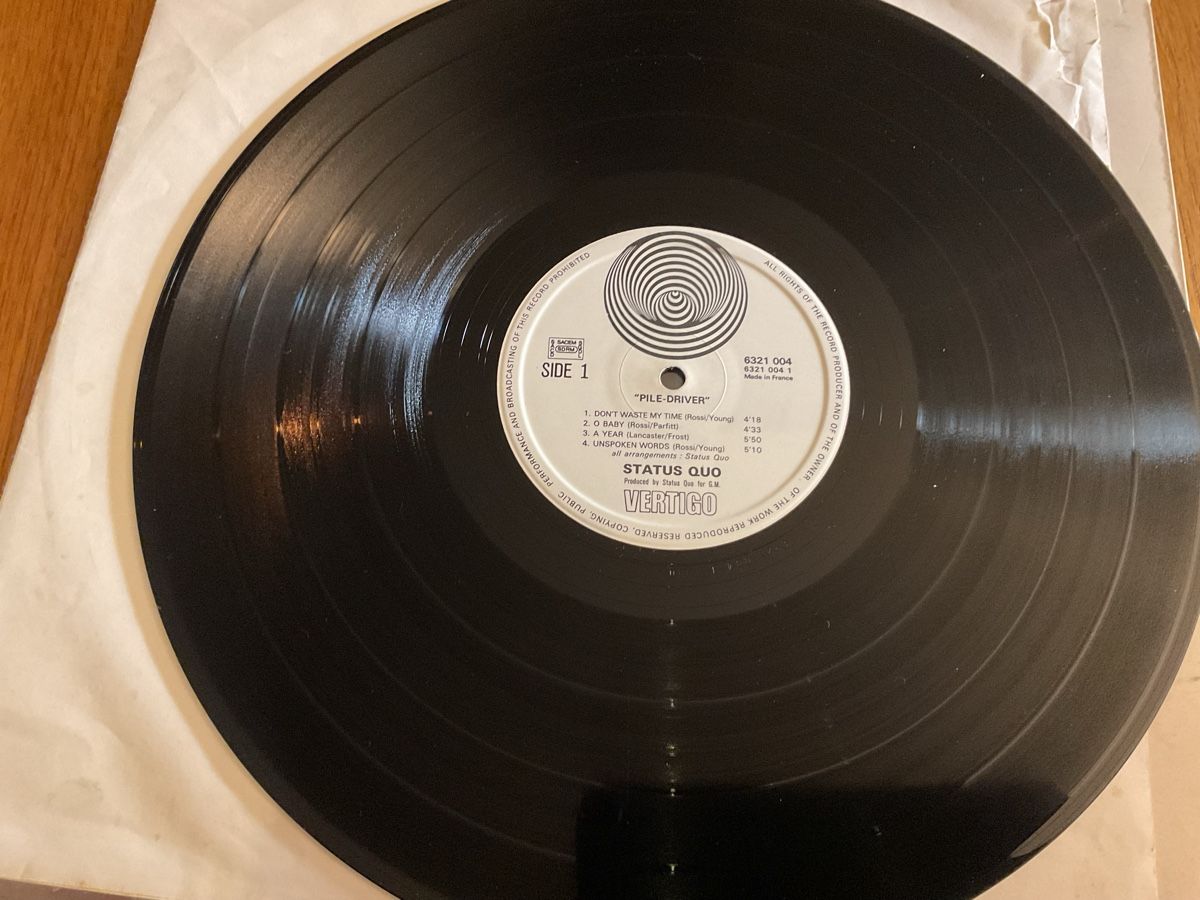 Dischi in vinile: Status Quo Piledriver LP Vertigo 1973 – Usato da Steinach venduto da Quarkie 3