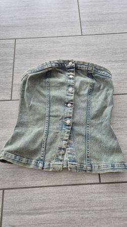 Top di jeans H&M Divided nuovo taglia S