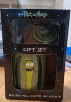 Rick and Morty Gift Set Mug, Coaster, Keychain neu
