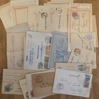 Antike Auslandbriefe u. Karten über 33 Stück