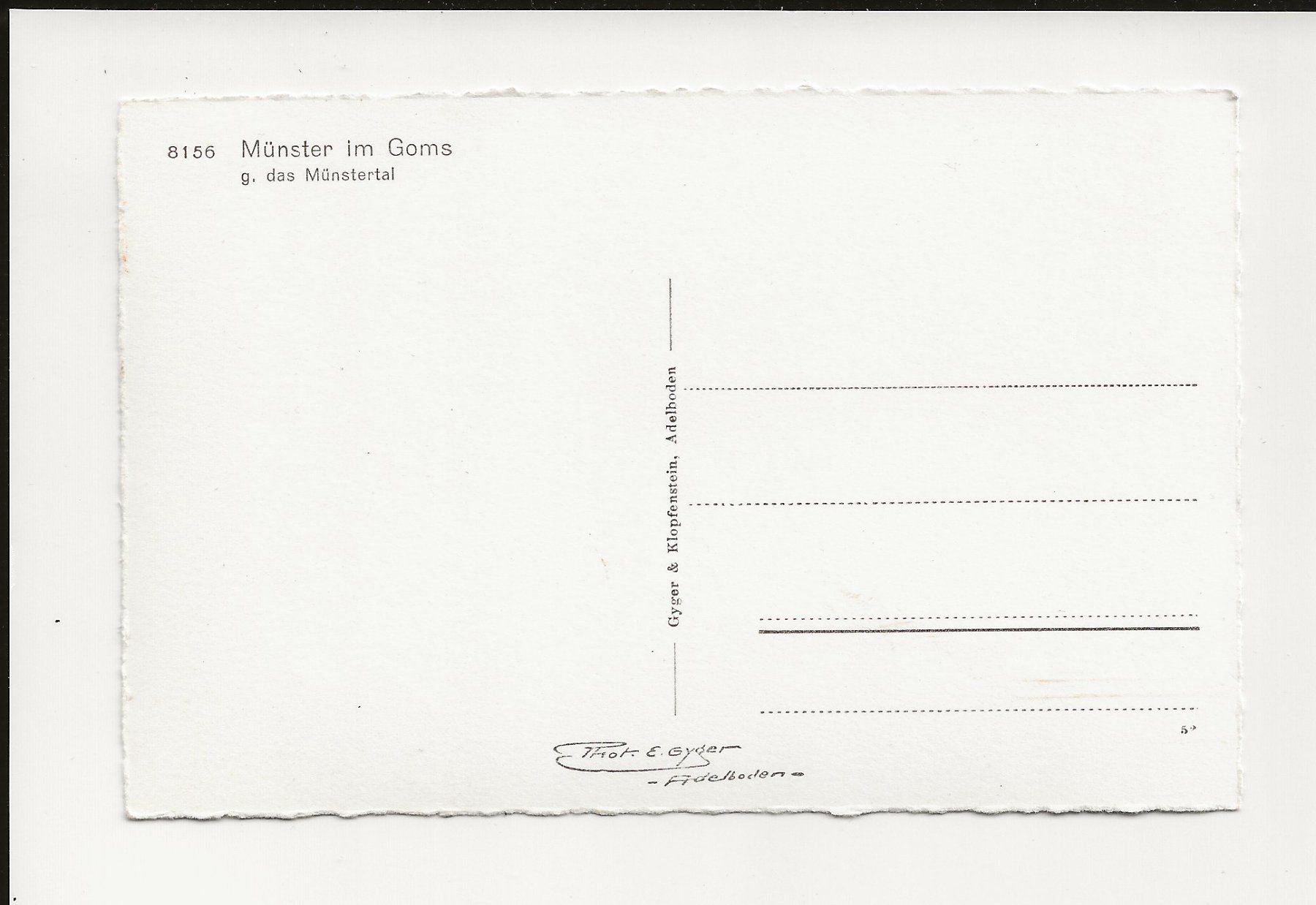 Cartoline postali: AK ca.1950 Münster im Goms – Usato da Greifensee venduto da 315WDO 1