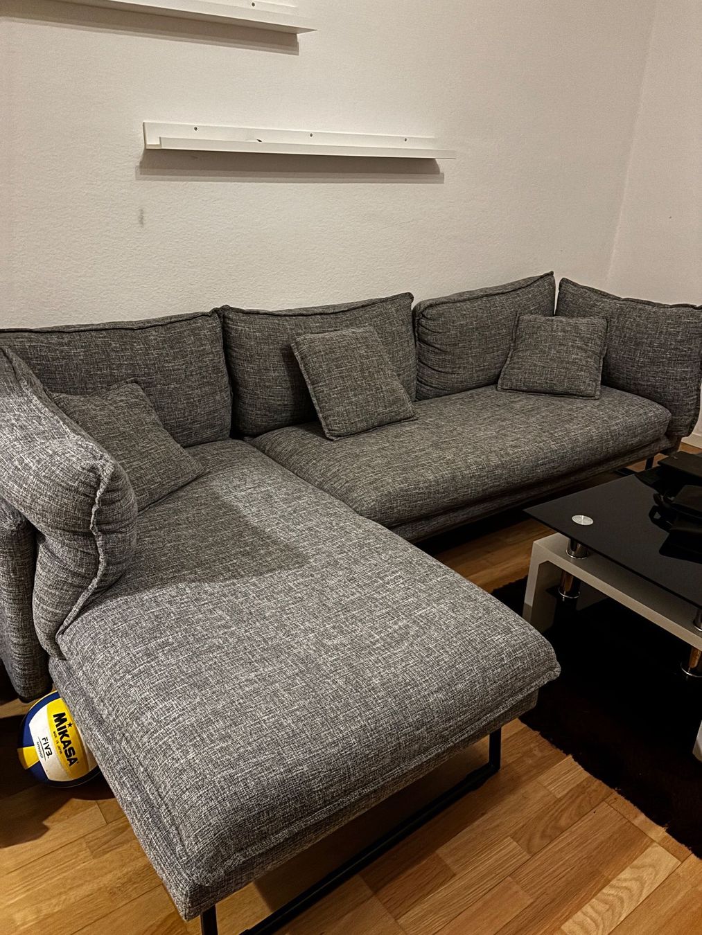 Divani: Ecksofa Bouclé Marisa links grau – Nuovo (secondo la descrizione) da Baden venduto da kev_5yq8