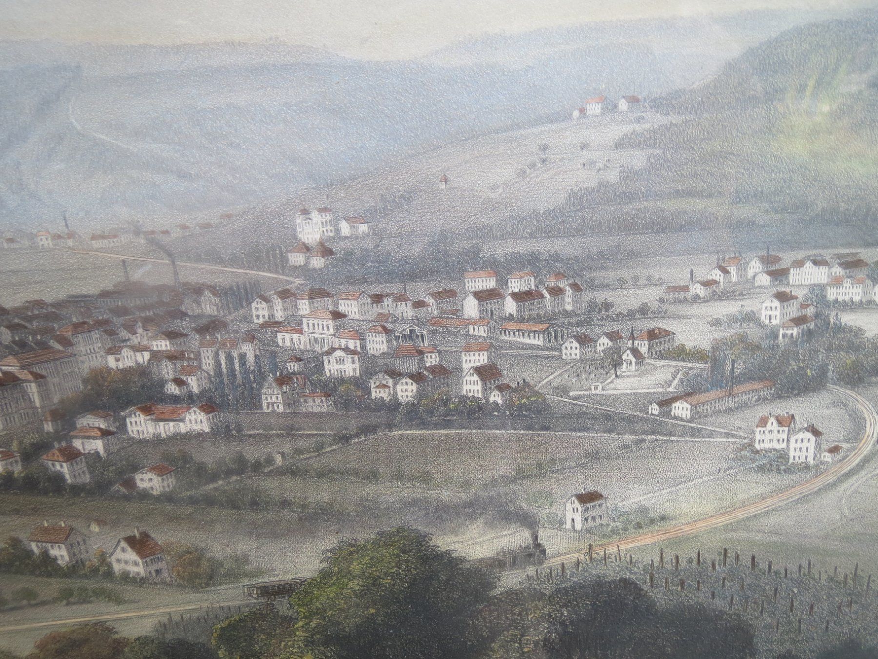Stiche: Winterthur - Kupferstich um 1850 - Goldrahmen – Gebraucht aus Tagelswangen von Miski 6